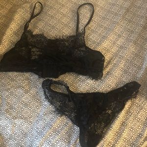 black lace lingerie set